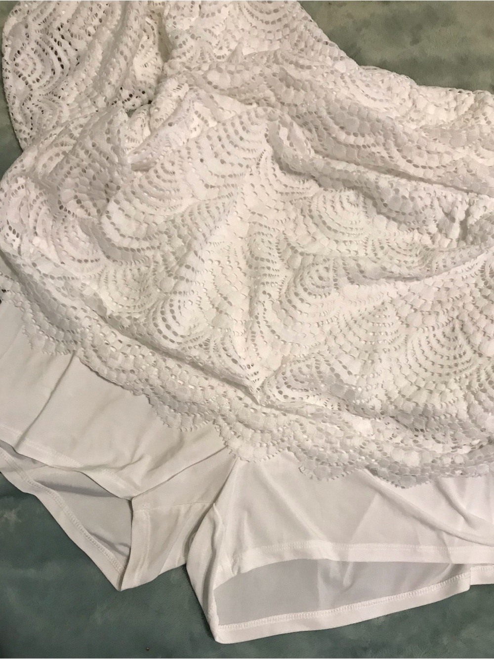 Lilly Pulitzer White Lace Parigi Skort Romper - Picture 5 of 6